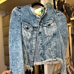 Retrofete acid wash denim jacket nwot